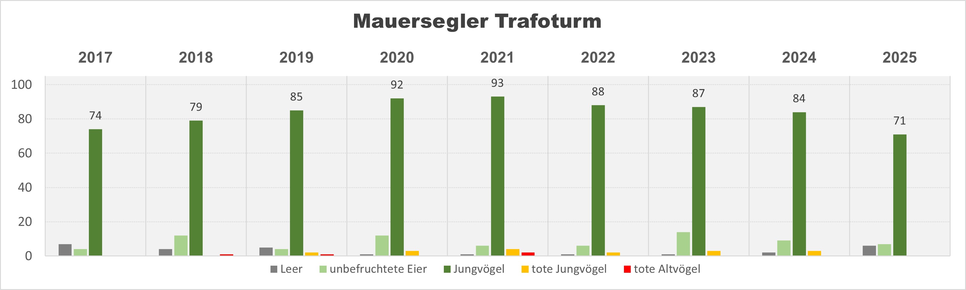 Mauersegler Statistik 2025